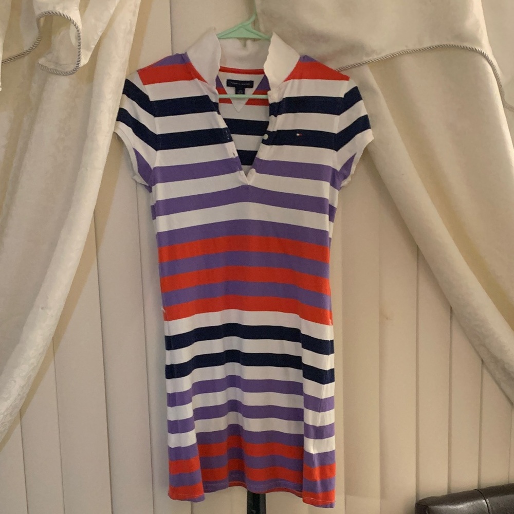Tommy Hilfiger Striped Kids Dress - Red, Blue, Purple